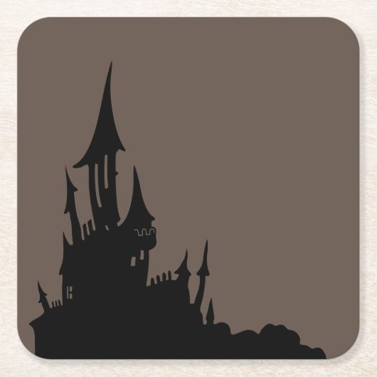 Spooky Mansion Halloween Paper Untersetzer (Vorderseite)