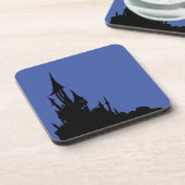 Spooky Mansion Halloween Plastik-Untersetzer Getränkeuntersetzer (Linke Seite)