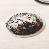 Spooky Mansion Halloween Untersetzer (Angewinkelt)