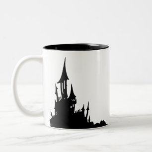 Spooky Mansion Halloween Zwei-Tone-Kaffee-Tasse Zweifarbige Tasse