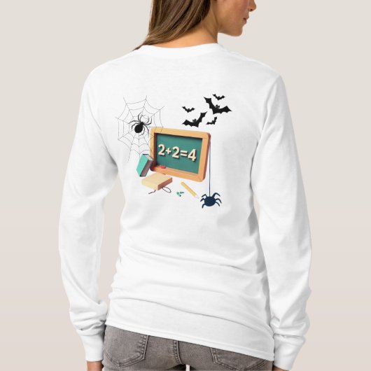 Spooky Math Teacher T-Shirt (Rückseite)