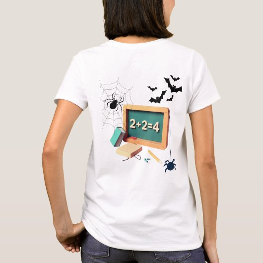 Spooky Math Teacher T-Shirt (Rückseite)