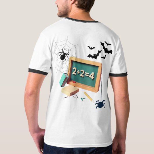 Spooky Math Teacher T-Shirt (Rückseite)
