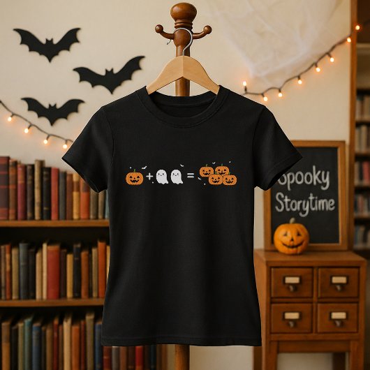 Spooky Mathe Teacher Halloween Pumpkin & Ghosts T-Shirt