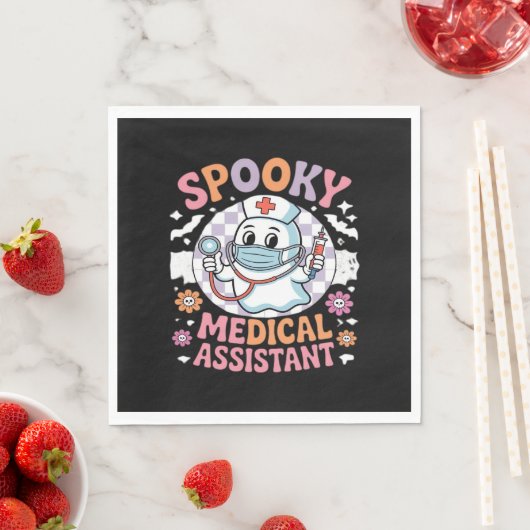 Spooky Medical Assistant Niedlich Halloween Essent Serviette (Beispiel)