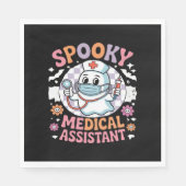 Spooky Medical Assistant Niedlich Halloween Essent Serviette (Vorderseite)