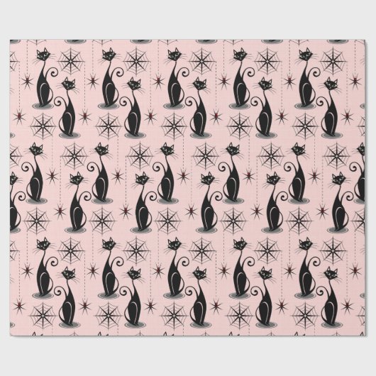 Spooky Meow Atomkatzen Geschenkpapier (Flach)