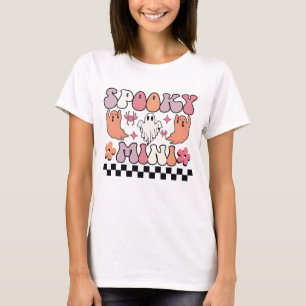Spooky Mini Ghost Halloween T - Shirt Retro Past
