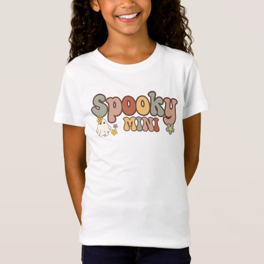 Spooky Mini Retro Halloween Mommy and Me Matching T-Shirt (Vorderseite)