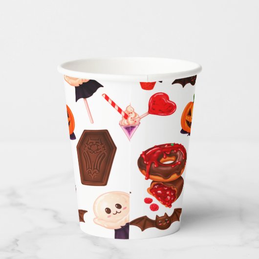 Spooky Minimal Dracula Candy zu Halloween Pappbecher (Rechts)