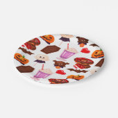 Spooky Minimal Dracula Candy zu Halloween Pappteller (Schrägansicht)