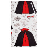 Spooky Minimal Dracula zu Halloween Kleine Geschenktüte (Rückseite)