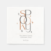 Spooky Minimal Retro Modernes ästhetisches Hallowe Serviette (Vorderseite)