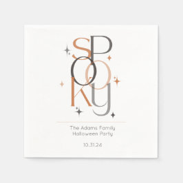 Spooky Minimal Retro Modernes ästhetisches Hallowe Serviette