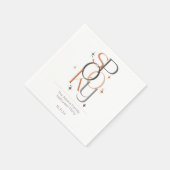 Spooky Minimal Retro Modernes ästhetisches Hallowe Serviette (Ecke)