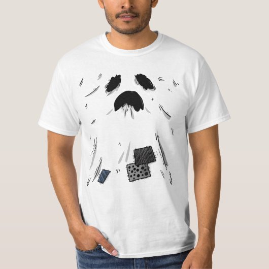 Spooky Minimalist Ghost Halloween T-Shirt (Vorderseite)