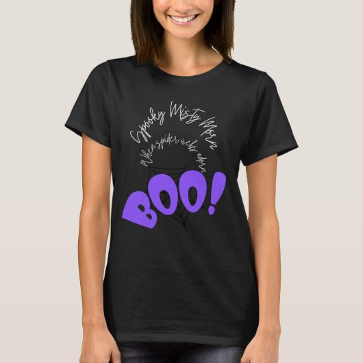 Spooky Misty Morn - BOO! Halloween T-Shirt (Vorderseite)