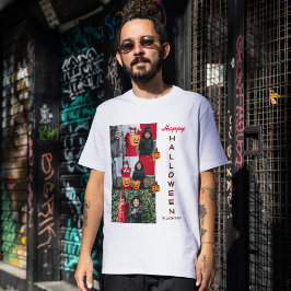 Spooky Moderne Halloween Familie Drei FotoCollage T-Shirt