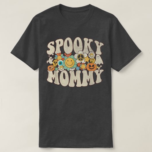 Spooky Mommy Matching Retro Halloween Ghost Boo T-Shirt (Design vorne)
