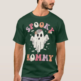 Spooky Mommy Matching Shirt Groovy Vintag Floral