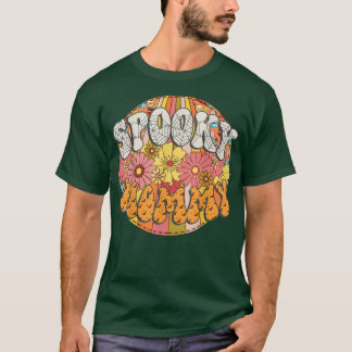 Spooky Mommy Retro Matching Family Groovy Hallowee T-Shirt