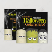 Spooky Monster & Friends Halloween Costume Party Einladung (Vorne/Hinten)