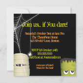 Spooky Monster & Friends Halloween Costume Party Einladung (Rückseite)
