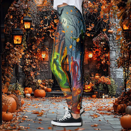 Spooky Monsters Halloween Eine Art Leggings
