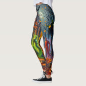 Spooky Monsters Halloween Eine Art Leggings (Links)