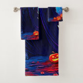 Spooky Moon Death's Call Design Badhandtuch Set (Insitu)