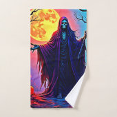 Spooky Moon Death's Call Design Badhandtuch Set (Handtuch)