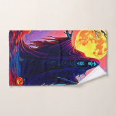 Spooky Moon Death's Call Design Badhandtuch Set (Handtuch)