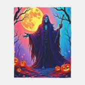 Spooky Moon Death's Call Design Fleecedecke (Vorderseite)