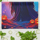 Spooky Moon Death's Call Design Geschirrtuch (Gefaltet)