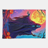 Spooky Moon Death's Call Design Geschirrtuch (Horizontal)