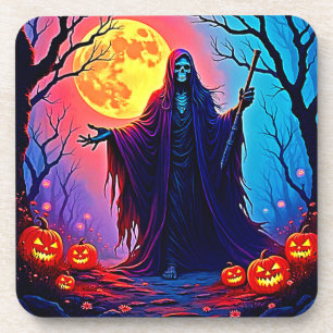 Spooky Moon Death's Call Design Getränkeuntersetzer