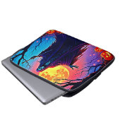 Spooky Moon Death's Call Design Laptopschutzhülle (Vorne Knopf)