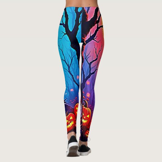 Spooky Moon Death's Call Design Leggings (Rückseite)