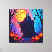 Spooky Moon Death's Call Design Leinwanddruck (Vorderseite)