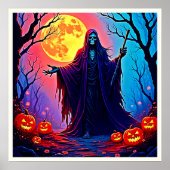 Spooky Moon Death's Call Design Poster (Vorne)