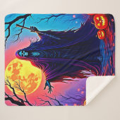Spooky Moon Death's Call Design Sherpadecke (Vorderseite (Horizontal))