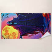 Spooky Moon Death's Call Design Strandtuch (Vorderseite)