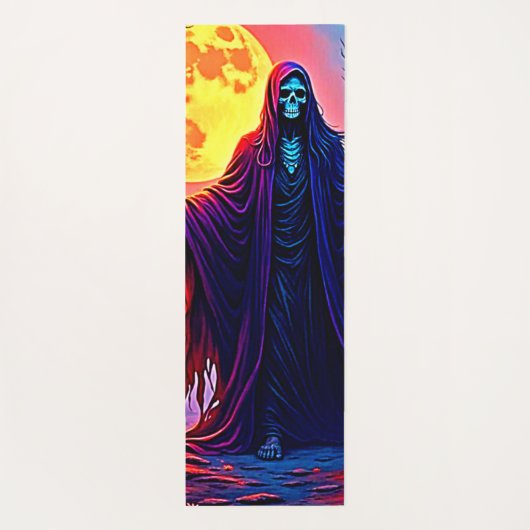 Spooky Moon Death's Call Design Yogamatte (Rückseite)