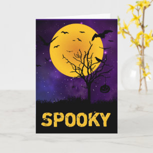 Spooky Moon Halloween Karte