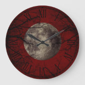 Spooky Moon Halloween Prints Große Wanduhr (Vorderseite)