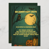 Spooky Moonlight Halloween Party Invitation Einladung (Vorne/Hinten)