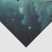 Spooky Moonlit Black Cat Halloween Decoupage Seidenpapier (Detail)