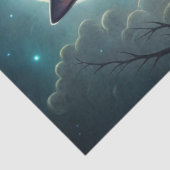 Spooky Moonlit Black Cat Halloween Decoupage Seidenpapier (Detail)