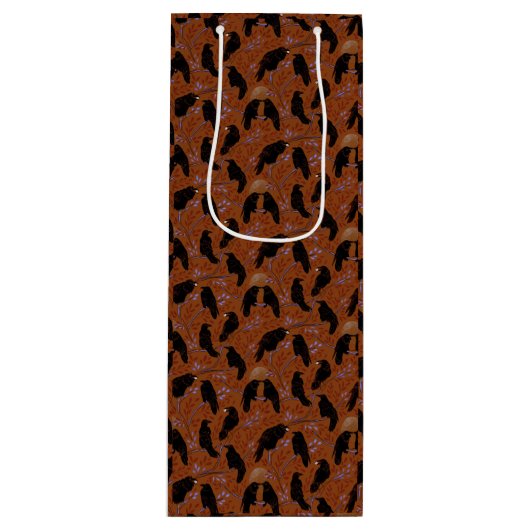 Spooky Moonlit Crows Share Eyeball Snack Geschenktüte Für Weinflaschen (Vorderseite)