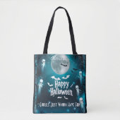Spooky Moonlit Halloween mit Geistern und Fledermä Tasche (Vorderseite)